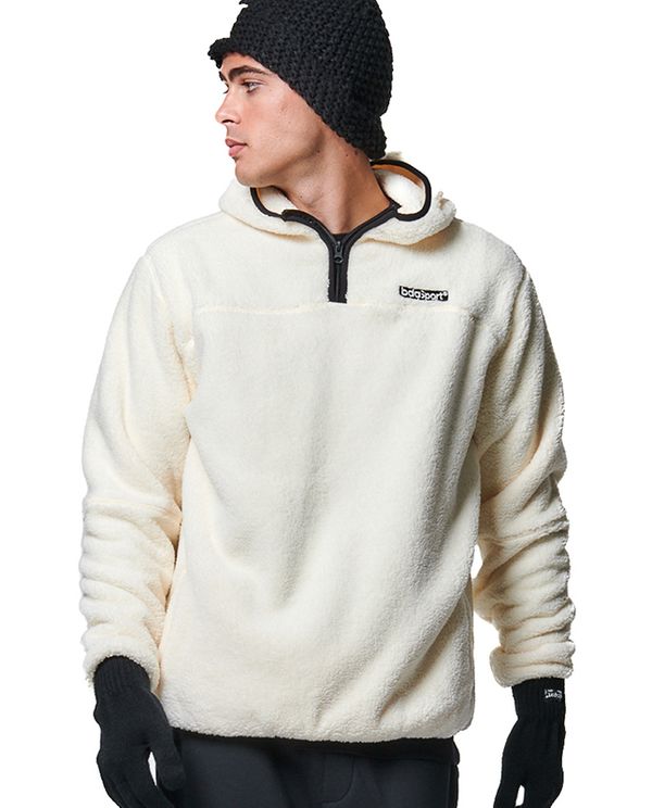 Body Action Men S Half-Zip Sherpa-Fleece Hoodie Ανδρικό (063419 COTTON ECRU-05)