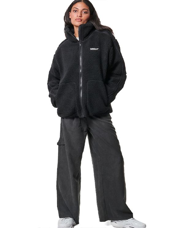 Body Action Zip Through Ζακέτα Sherpa Γυναικεία (071420 BLACK-01)