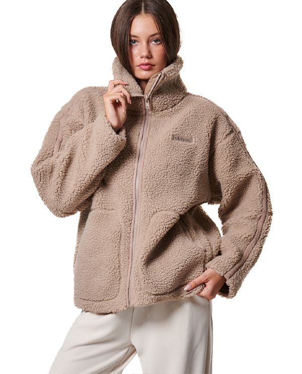 Body Action Zip Through Ζακέτα Sherpa Γυναικεία (071420 FOSSIL BEIGE-05C)