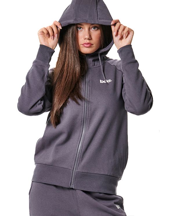 Body Action Fleece Full Zip Ζακέτα Βαμβακερή Γυναικεία (071421 PEARL GREY-03G)