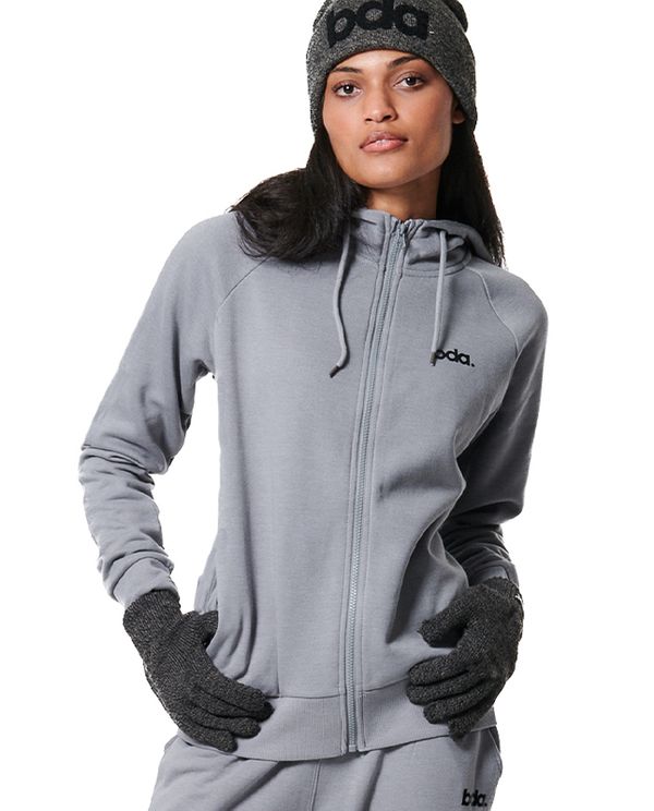 Body Action Fleece Full Zip Ζακέτα Βαμβακερή Γυναικεία (071421 SILVER GREY-03)