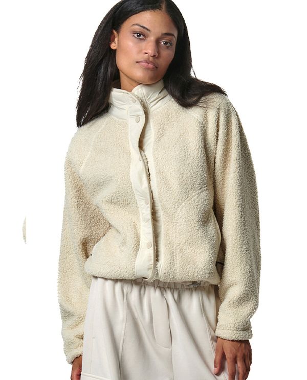 Body Action Womens Boucle Faux Sheepskin Jacket Γυναικείο (071423 POWDER ECRU-05)