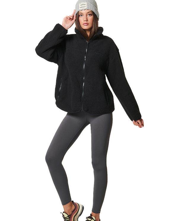 Body Action Ζακέτα Sherpa Γυναικεία (071426 BLACK-01)