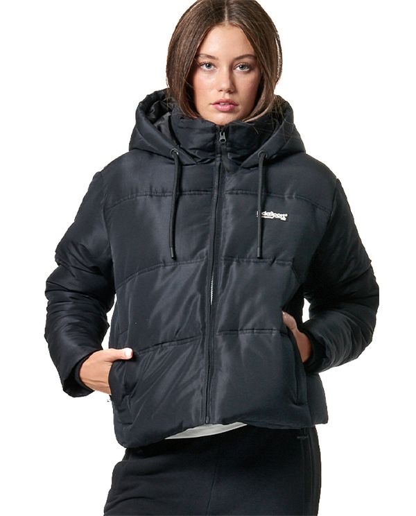 Body Action Womens Quilted Cropped Μπουφάν Puffer Γυναικείο (071428 BLACK-01)