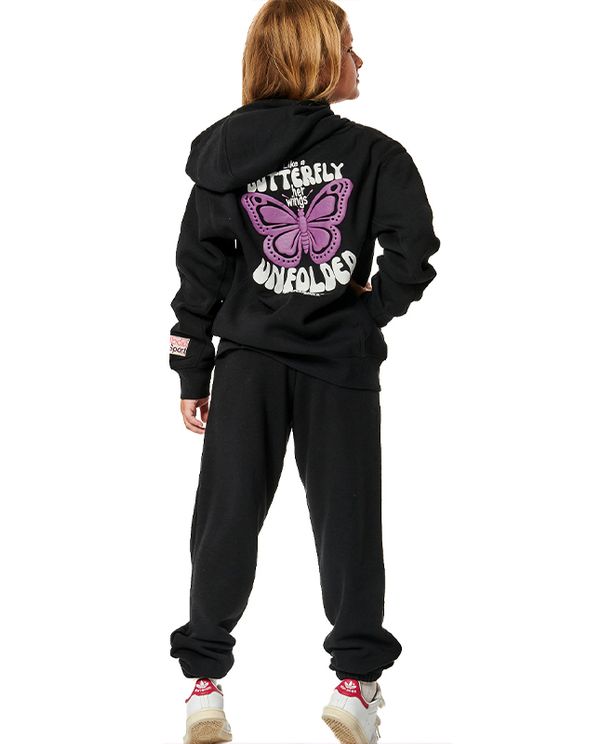 Body Action Girls Long Sleeve Ζακέτα Βαμβακερή (072405 BLACK-01)