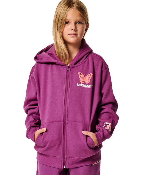 Body Action Girls Long Sleeve Full Zip Ζακέτα Βαμβακερή (072405 WOOD VIOLET-13)