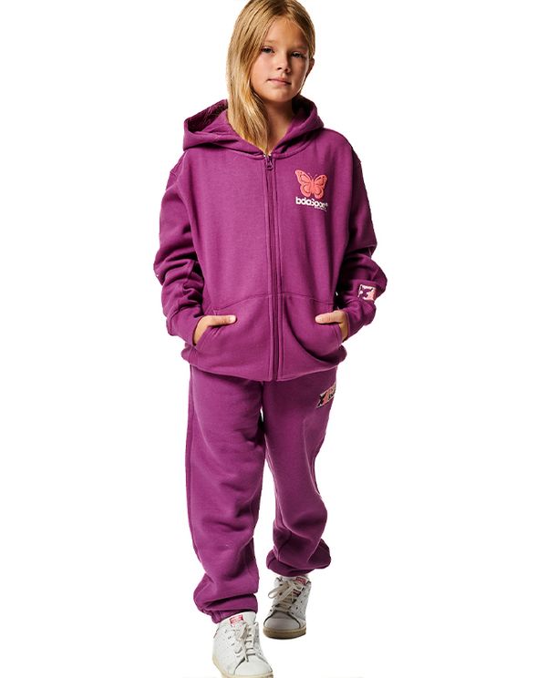 Body Action Girls Long Sleeve Full Zip Ζακέτα Βαμβακερή (072405 WOOD VIOLET-13)