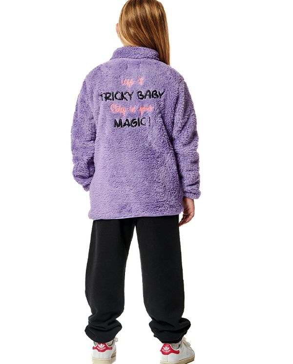 Body Action Girls Fluffy  Ζακέτα Sherpa (072406 PURPLE HAZE-13A)