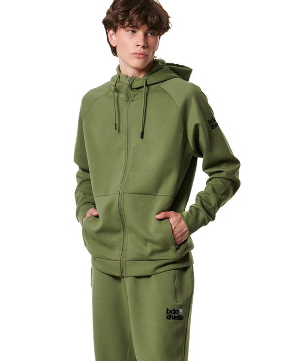 Body Action Mens Sport Gym Tech Ζακέτα Πολυεστερική Ανδρική (073420 KHAKI GREEN-07E)