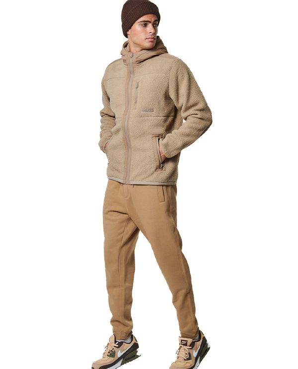 Body Action Ζακέτα Sherpa Ανδρική (073422 FOSSIL BEIGE-05C)