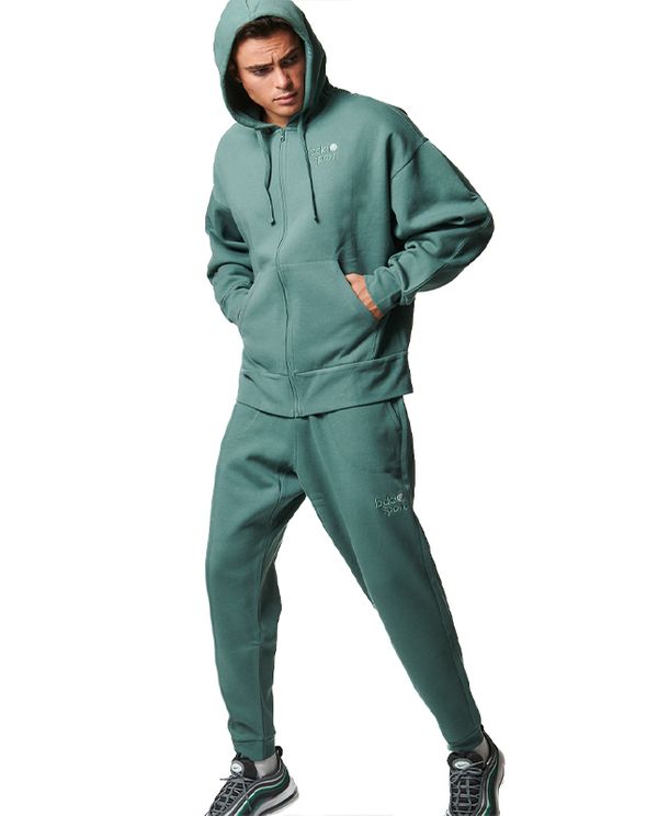 Body Action Fleece Zip-Up Ζακέτα Βαμβακερή Ανδρική (073424 PINE GREEN-07B)