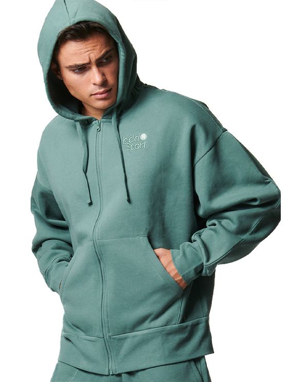 Body Action Fleece Zip-Up Ζακέτα Βαμβακερή Ανδρική (073424 PINE GREEN-07B)