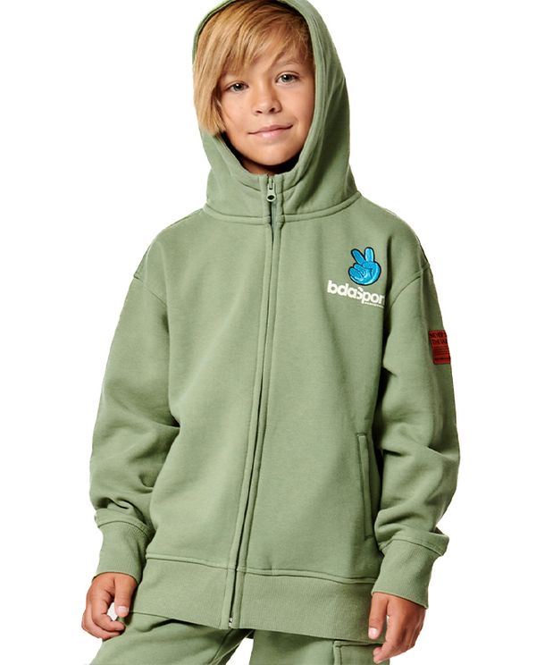 Body Action Boy S Long Sleeve Full Zip Ζακέτα Βαμβακερή (074406 SPRAY GREEN-07)