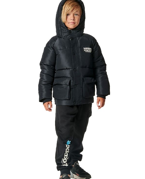 Body Action Μπουφάν Puffer (074407 BLACK-01)