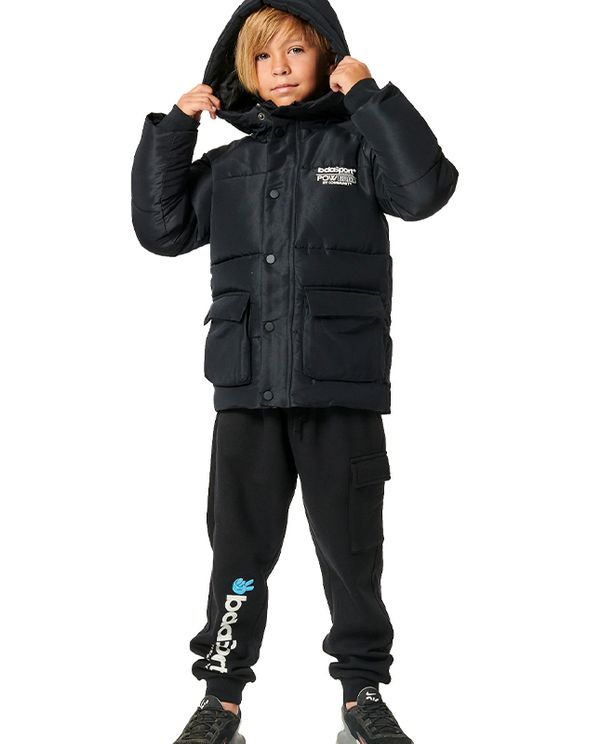 Body Action Μπουφάν Puffer (074407 BLACK-01)