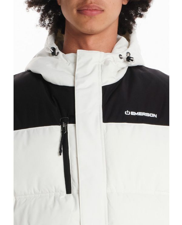 Emerson Μπουφάν Puffer Ανδρικό (242.EM10.58 OFF WHITE-BLACK)