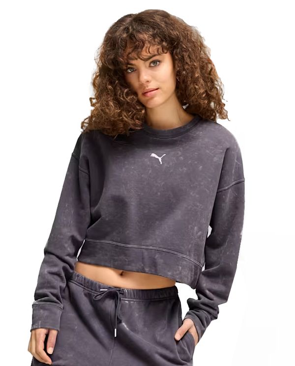 Puma Dare To Relaxed Washed Crew Μπλούζα Με Λαιμόκοψη Γυναικεία (626799 69)