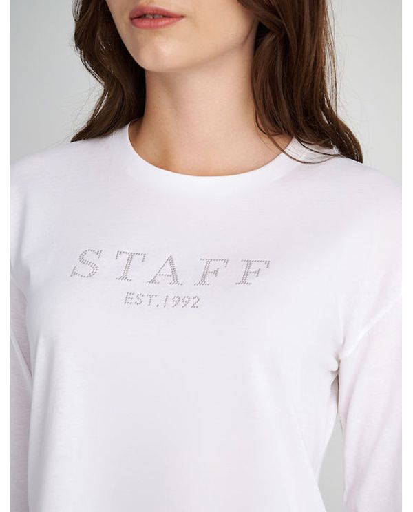 Staff Liza Μπλούζα Με Λαιμόκοψη Γυναικεία (63-304.052 WHITE)