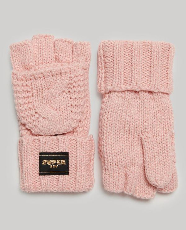 Γάντια Μισά Cable Knit Gloves SUPERDRY