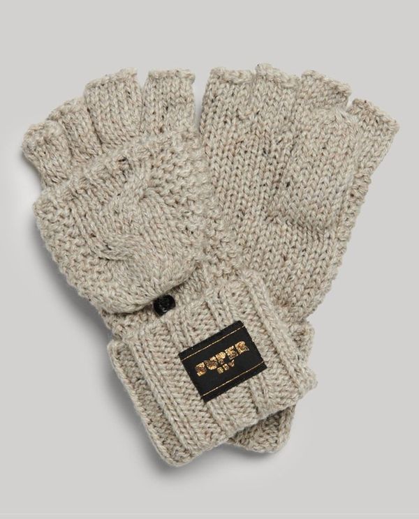 Γάντια Μισά Cable Knit Gloves SUPERDRY