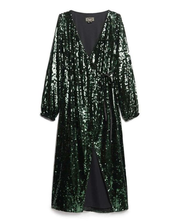 Midi Κρουαζέ Φόρεμα Sequin Wrap Maxi Dress SUPERDRY