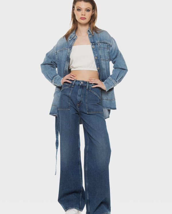 Denim Παντελόνι Wide Leg Jeans UHW Utility PEPE JEANS