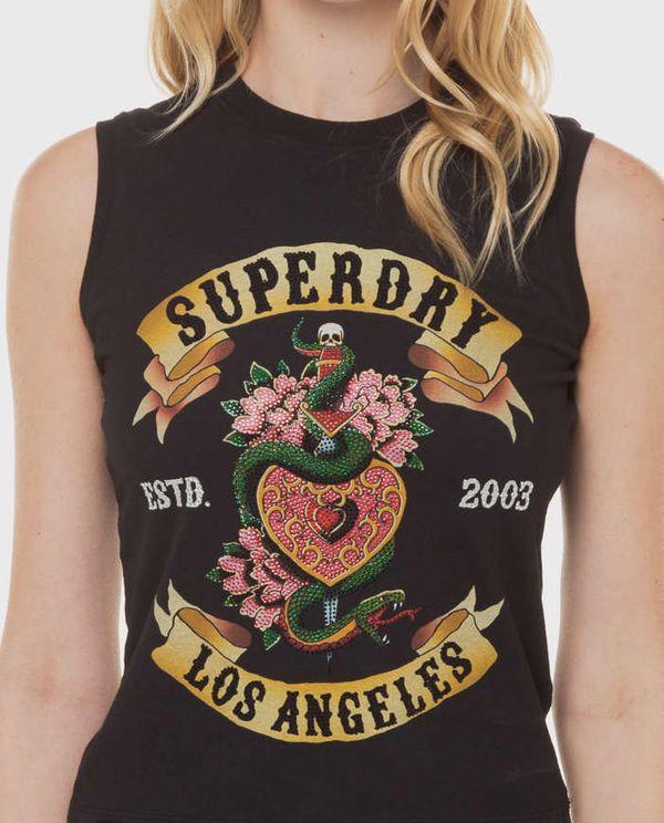 Αμάνικο Top Tattoo Rhinestone  SUPERDRY