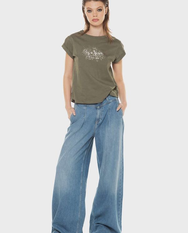 Denim Παντελόνι Wide Leg Jeans UHW Pleat PEPE JEANS