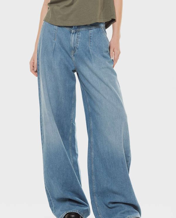 Denim Παντελόνι Wide Leg Jeans UHW Pleat PEPE JEANS