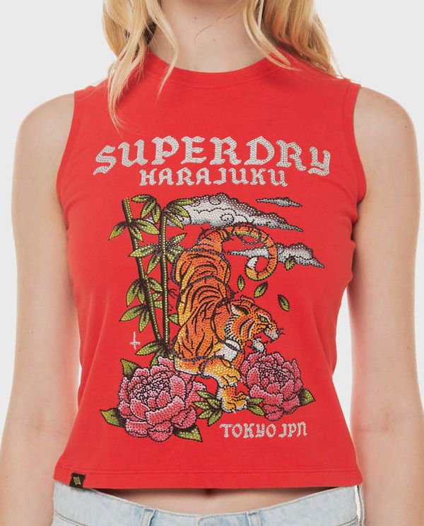 Αμάνικο Top Tattoo Rhinestone  SUPERDRY