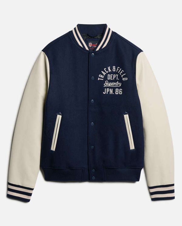 Bomber Μπουφάν Varsity Chain Stitch Bomber SUPERDRY