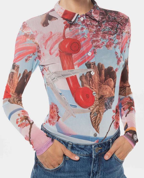 Μακρυμάνικο Πουκάμισο Surreal Blossom DESIGUAL x LACROIX