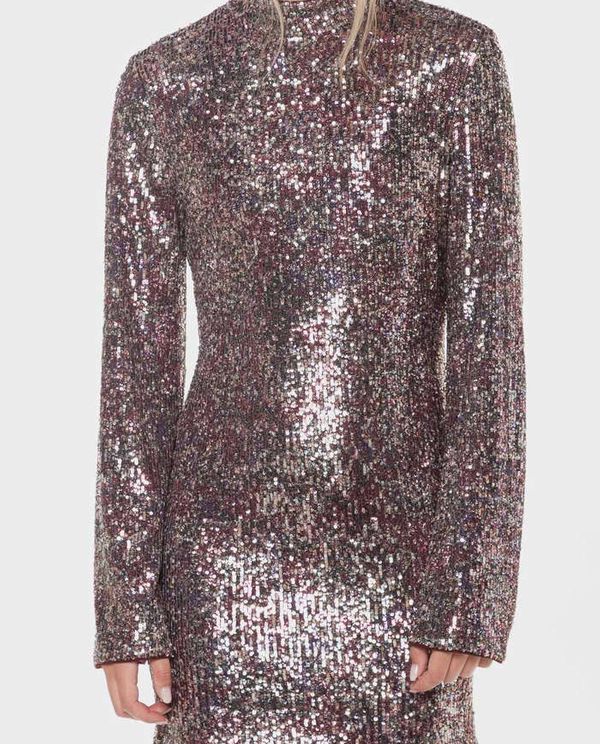 Mini Φόρεμα LS Printed Sequin SUPERDRY