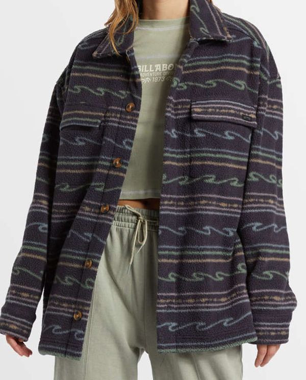 Fleece Shacket Happy Camper BILLABONG