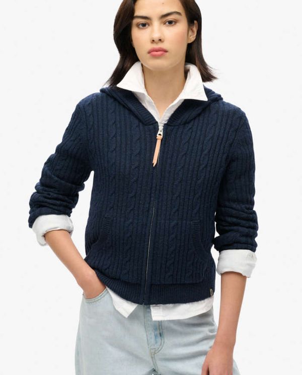 Πλεκτή Ζακέτα D3 Ovin Cable Knit SUPERDRY