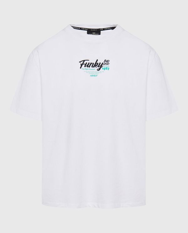 Relaxed fit t-shirt με surf τύπωμα στην πλάτη