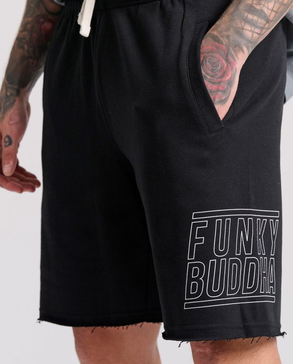 Wide leg fit αθλητική βερμούδα με Funky Buddha τύπωμα