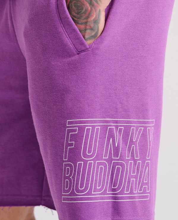 Wide leg fit αθλητική βερμούδα με Funky Buddha τύπωμα