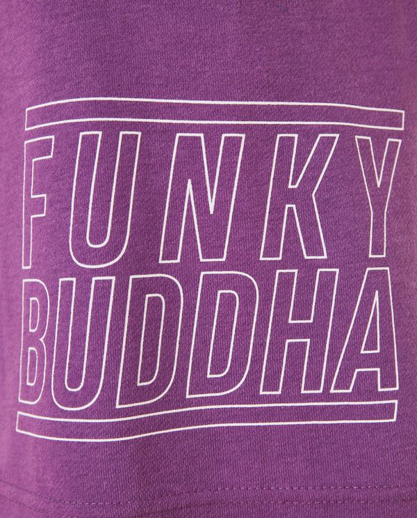 Wide leg fit αθλητική βερμούδα με Funky Buddha τύπωμα