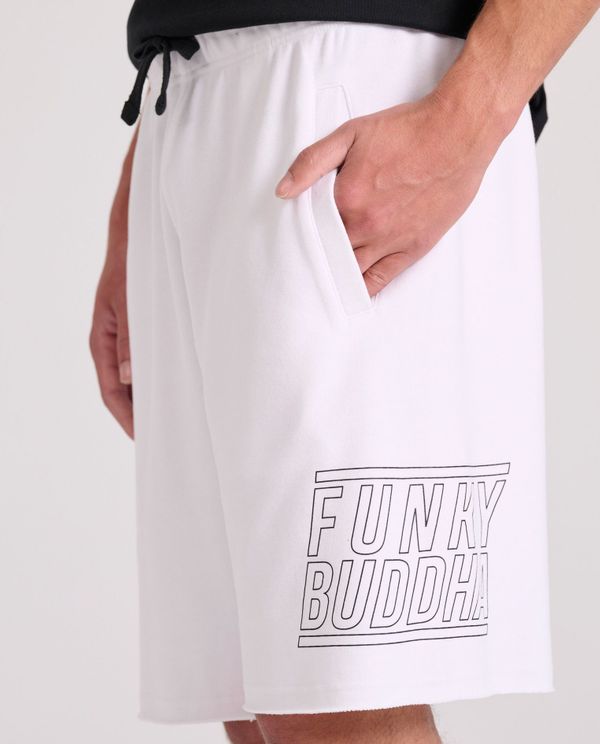 Wide leg fit αθλητική βερμούδα με Funky Buddha τύπωμα