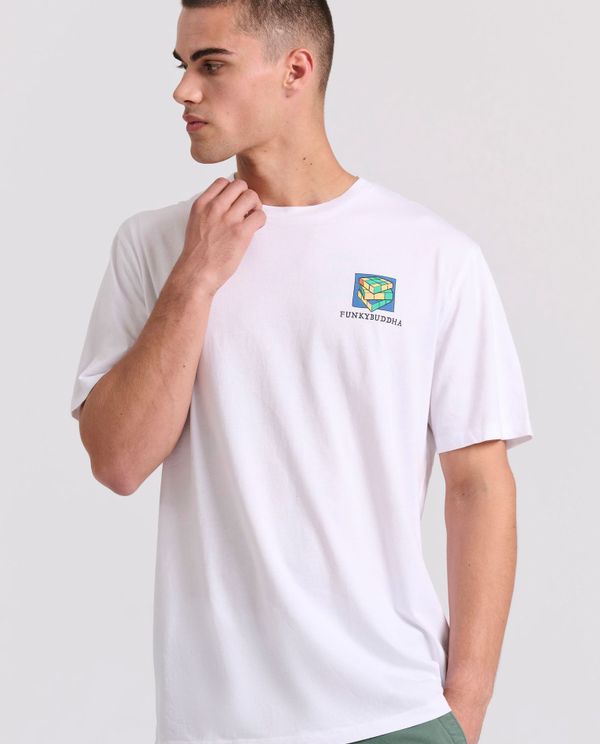 Relaxed fit t-shirt με retro τύπωμα στην πλάτη