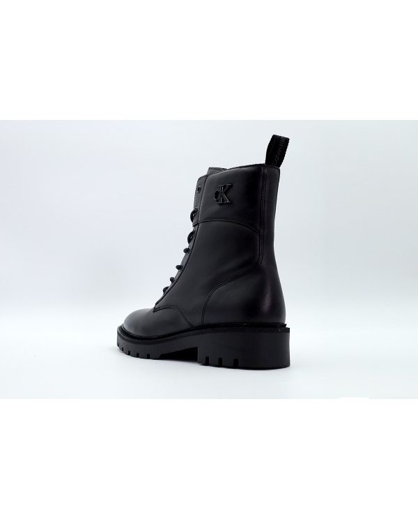 Calvin Klein Combat Boot Mid Zip Lth In Calf Μποτάκια Μόδας (YW0YW01550 0GJ)