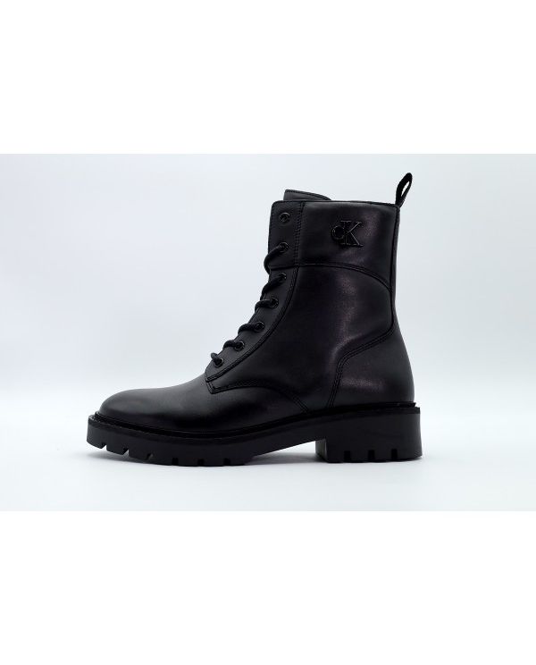 Calvin Klein Combat Boot Mid Zip Lth In Calf Μποτάκια Μόδας (YW0YW01550 0GJ)